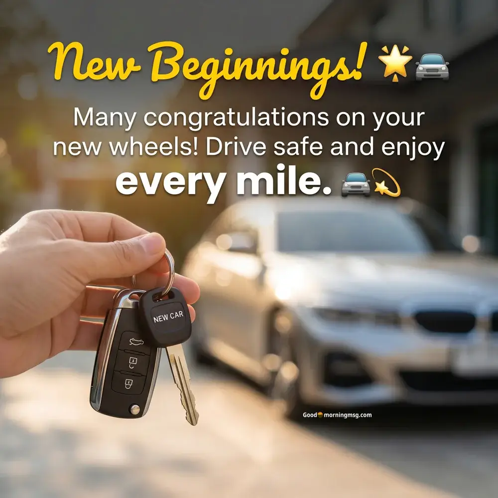 Congratulations For Your New Car Wishes Quotes