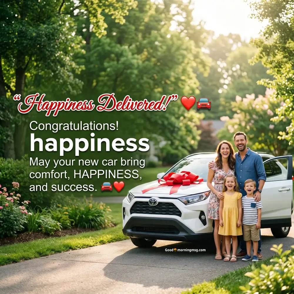 Congratulations Wishes For Car Purchase