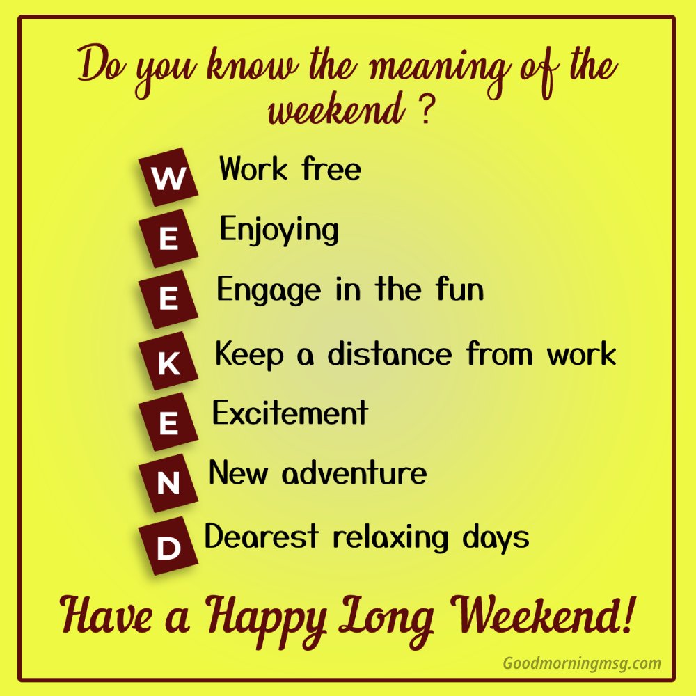 Happy Weekend Status For Blessing