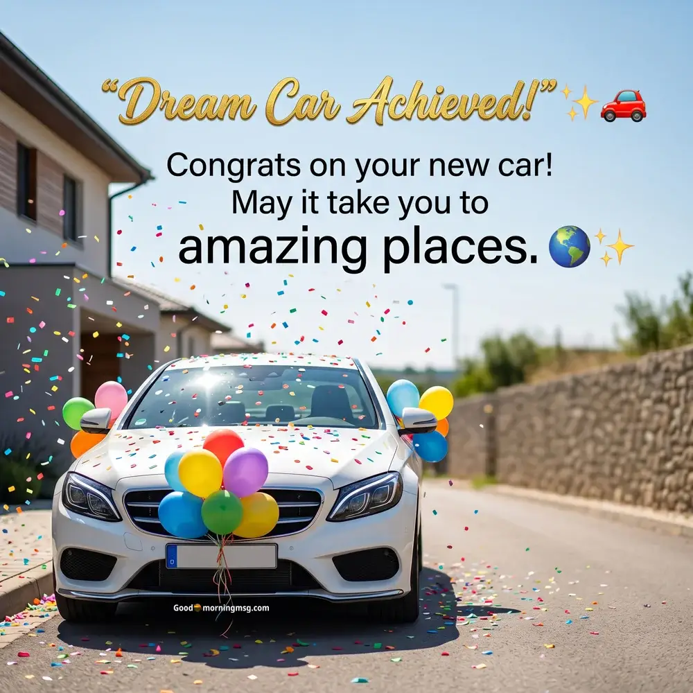 नई कार लेने पर बधाई संदेश