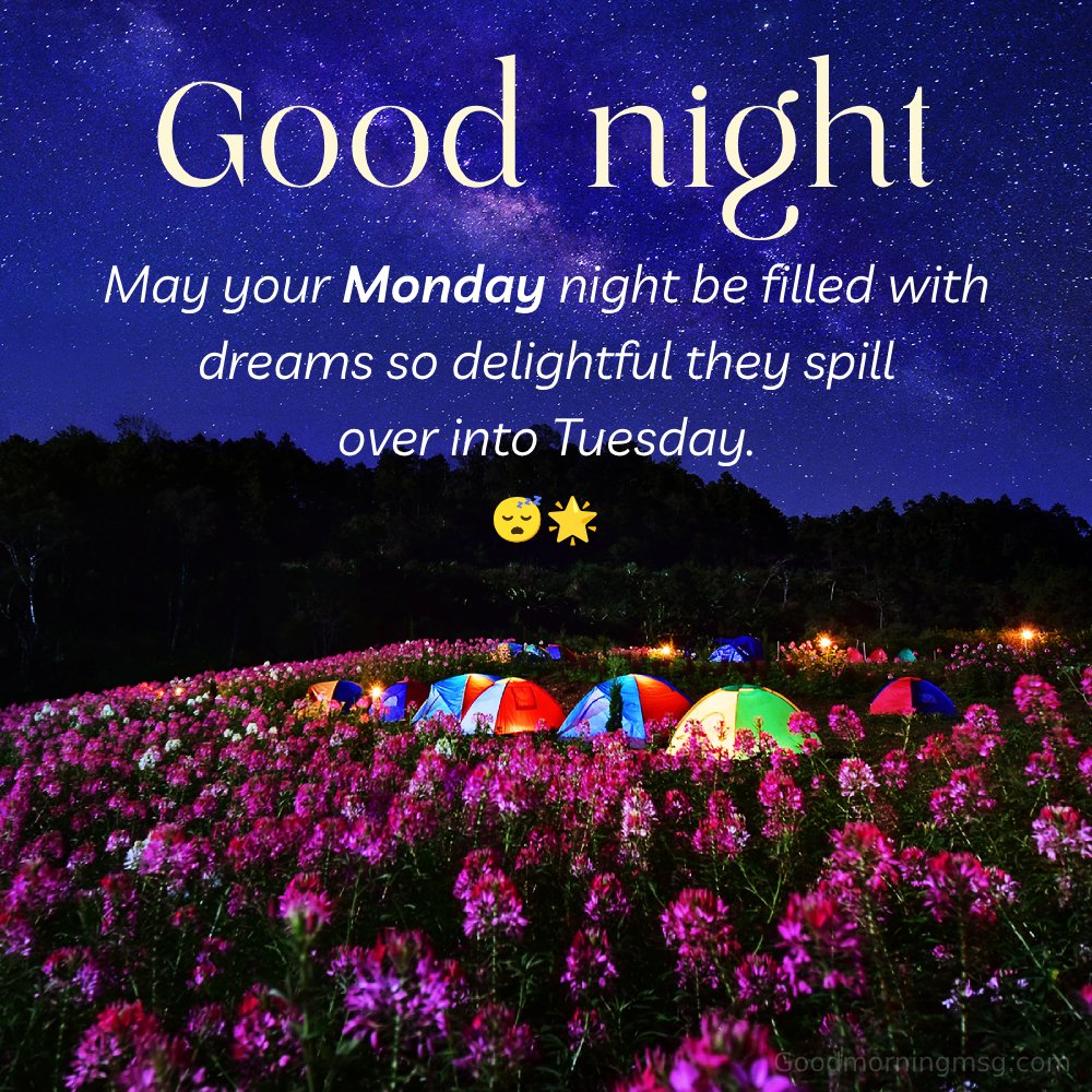 Good Night Monday Message For Family And Friends