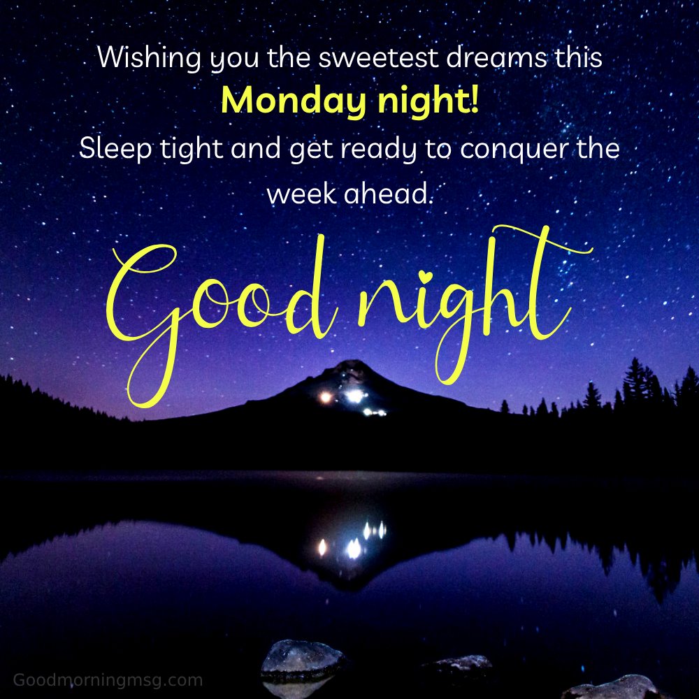 Good Night Monday Wishes Images