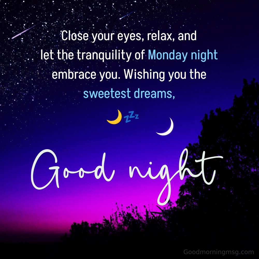 Good Night Monday Wishes To My Love