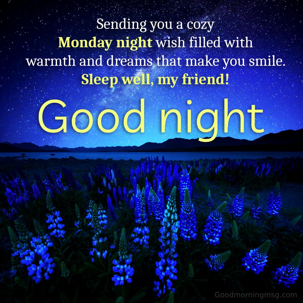 Good Night Monday Wishes In English