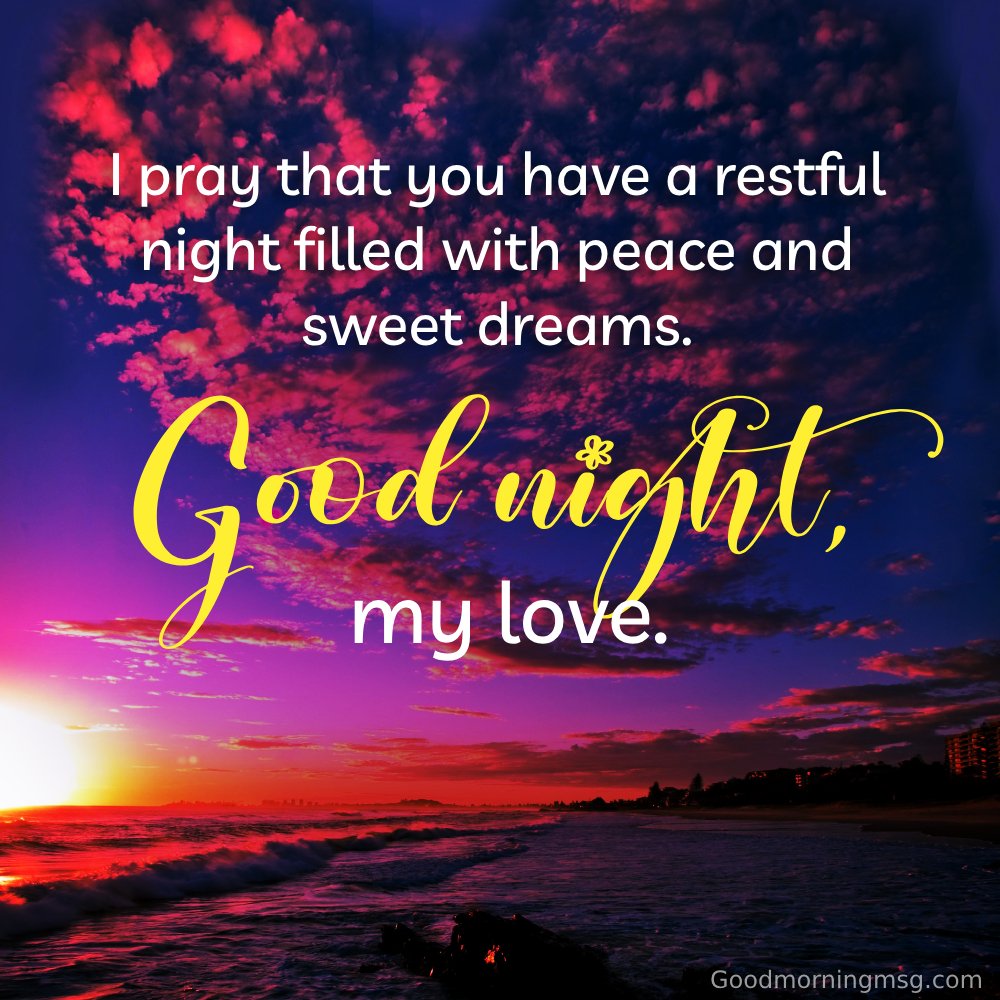 Romantic Good Night Prayer Message For My Wife