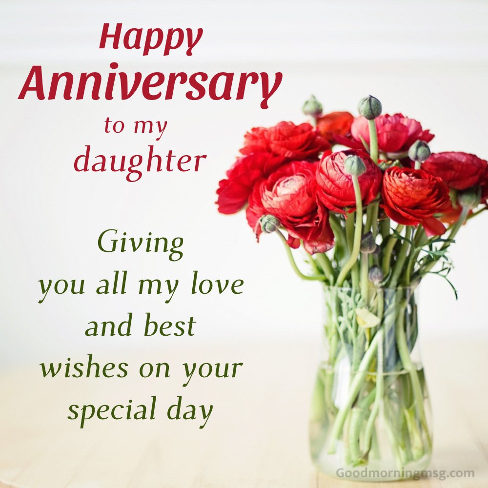 Wedding Anniversary Wishes For Daughter