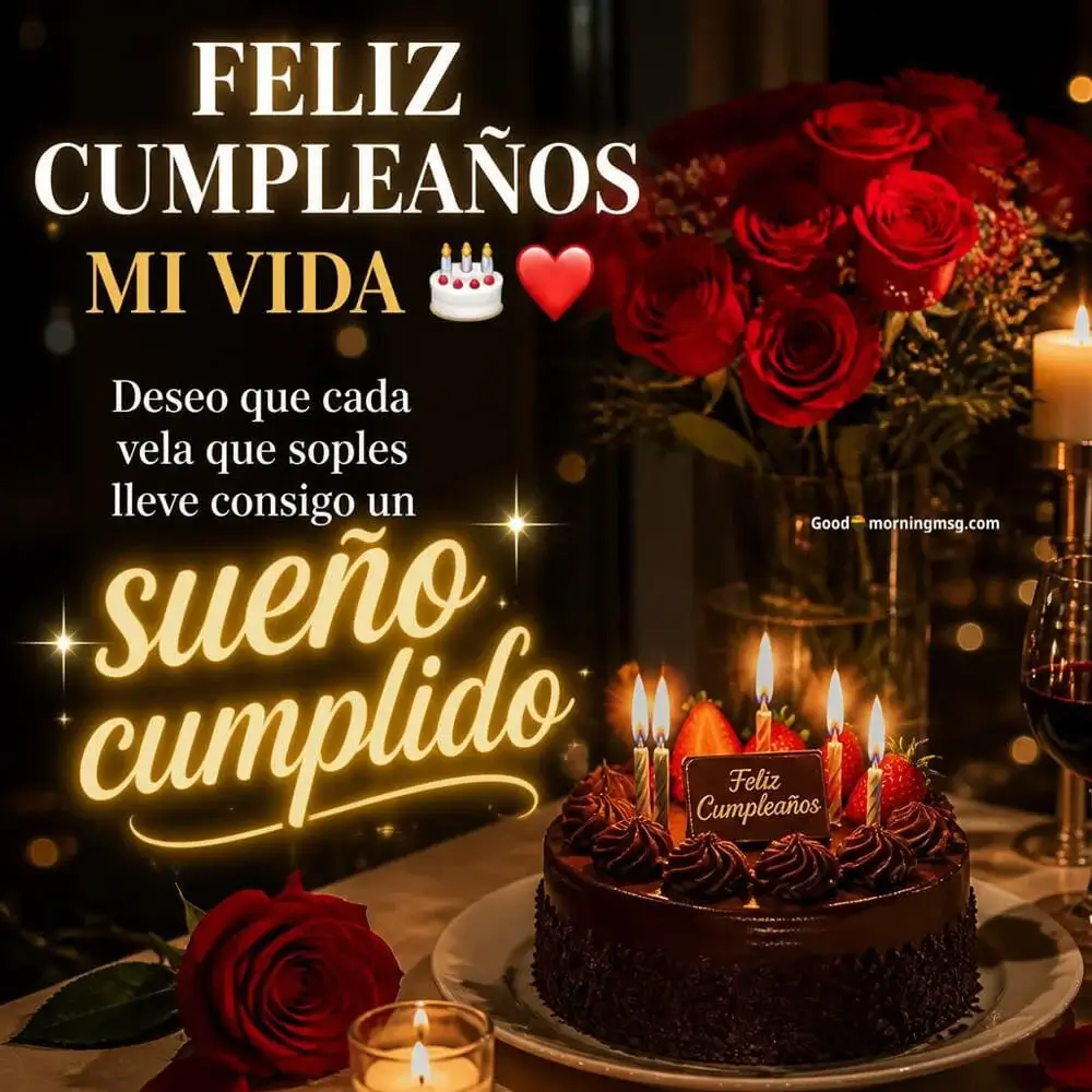 Feliz Cumpleaños Mi Amor Para Mujer