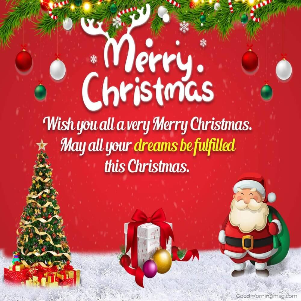 Merry Christmas And Happy New Year Message Photo