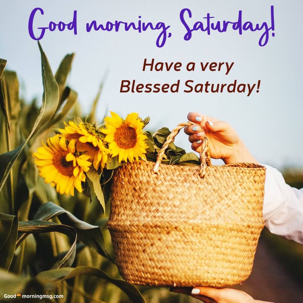 Good Morning Saturday Blessings