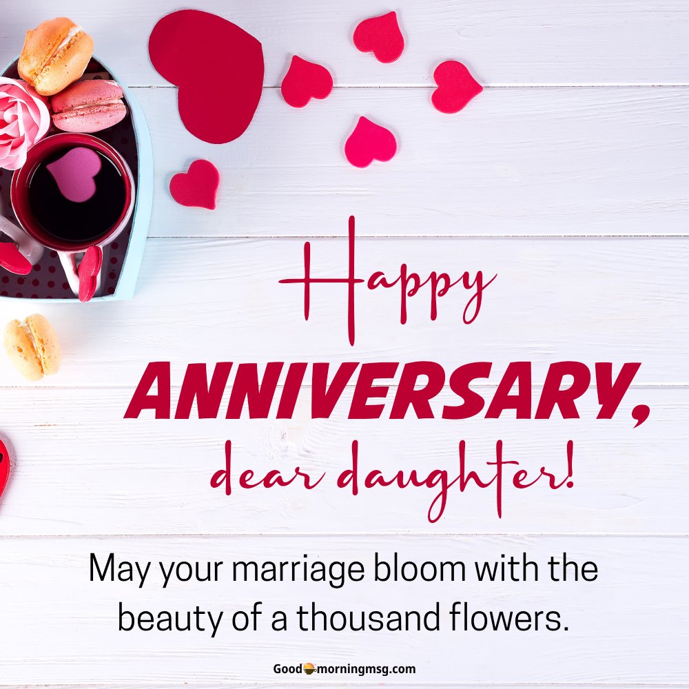 Wedding Anniversary Messages For Daughter