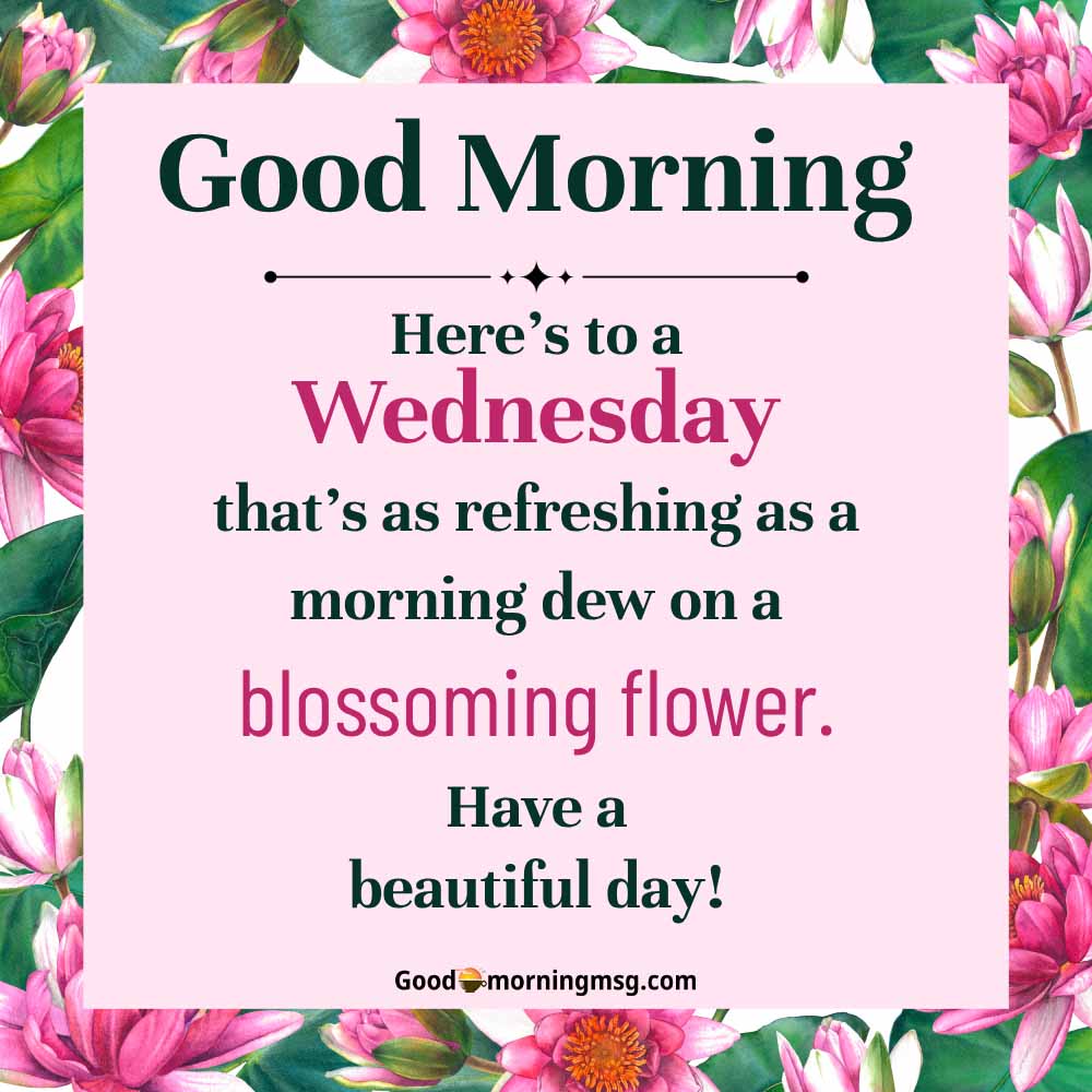 Wednesday Good Morning Images I Goodmorningmsg