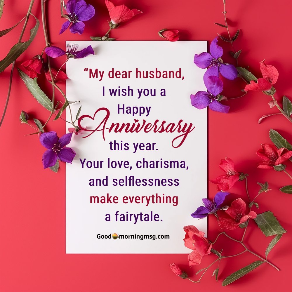 Simple Anniversary Wishes For Husband I Goodmorningmsg
