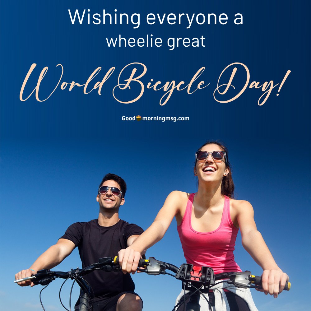 World Bicycle Day Poster I Goodmorningmsg