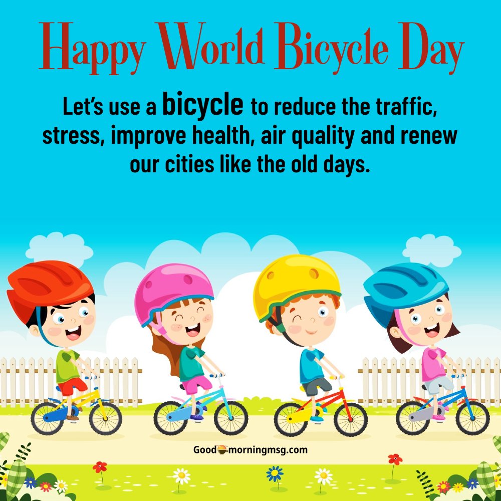 World Bicycle Day Quotes In English I Goodmorningmsg