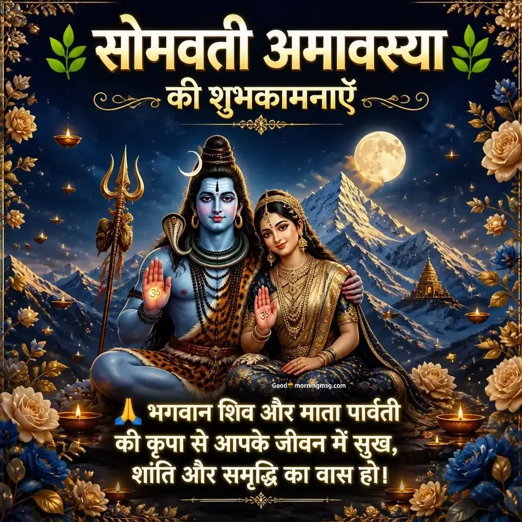 सोमवती अमावस्या की हार्दिक शुभकामनाएं
