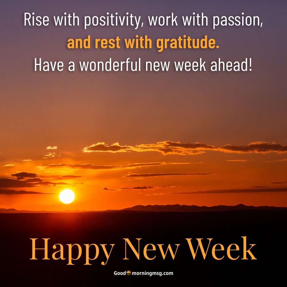 Good Morning Monday New Week Motivation I Goodmorningmsg