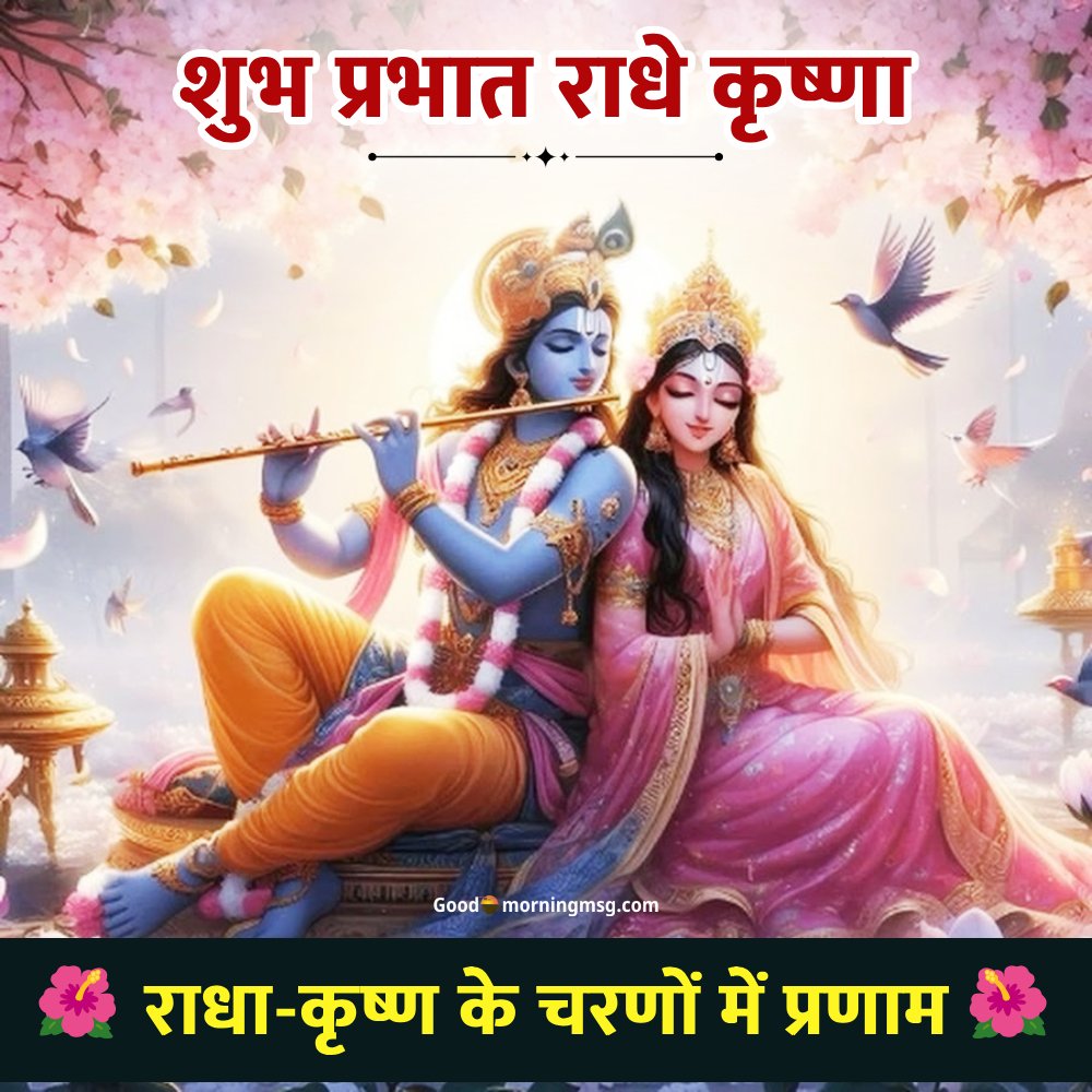 Good Morning Radha Krishna Images With Quotes I Goodmorningmsg