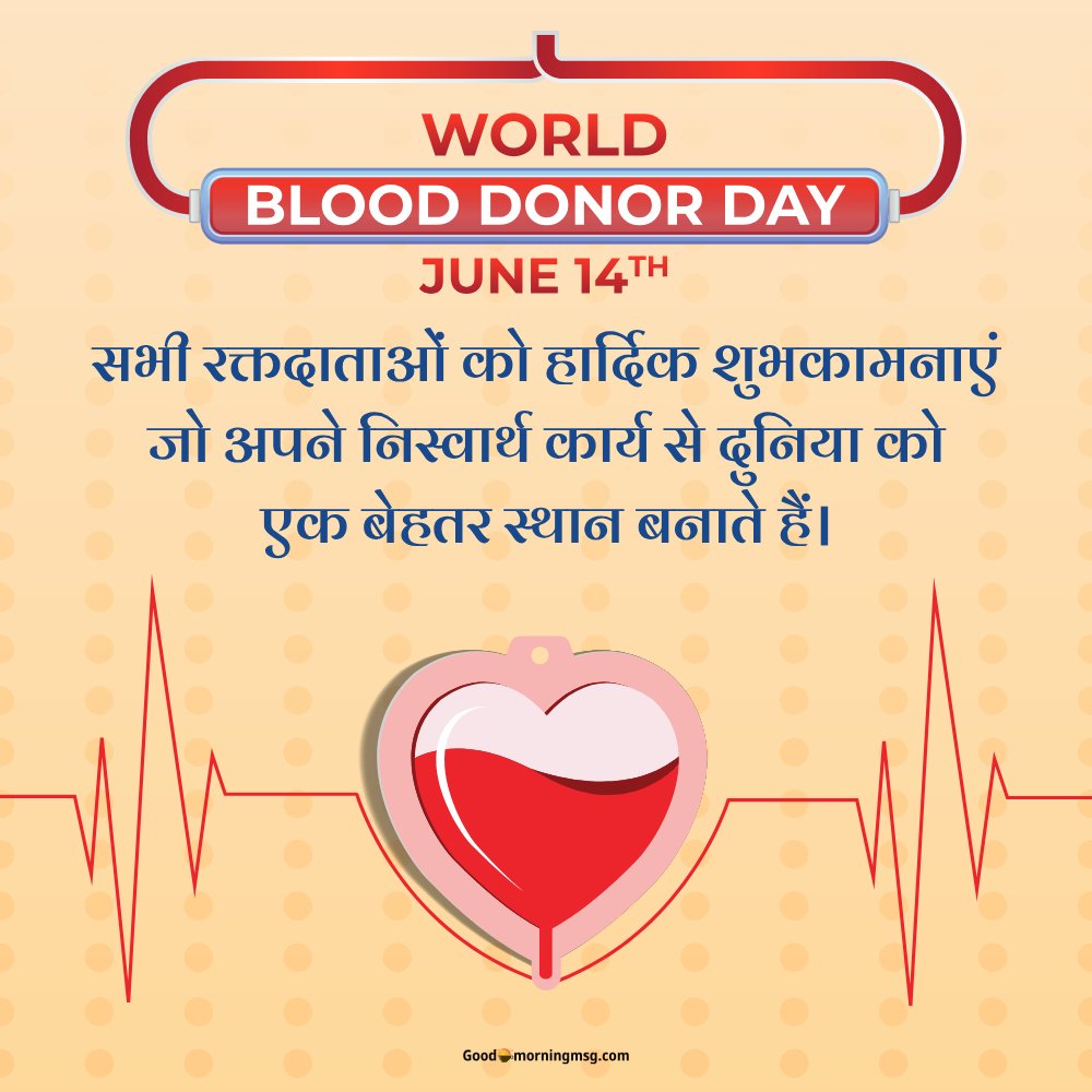 Happy Blood Donor Day I Goodmorningmsg