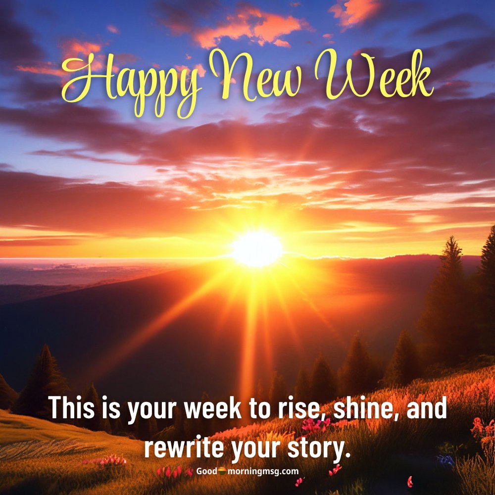 Happy New Week Blessings I Goodmorningmsg