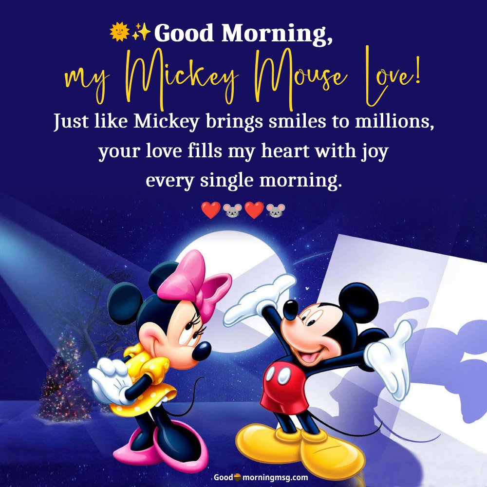 Mickey Mouse Good Morning Quotes I Goodmorningmsg