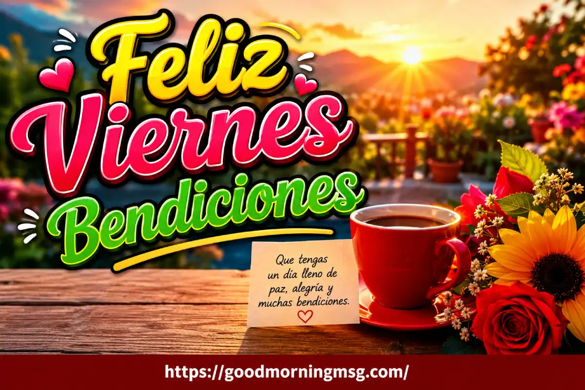 Buenos Dias Feliz Viernes Bendiciones Con Frases