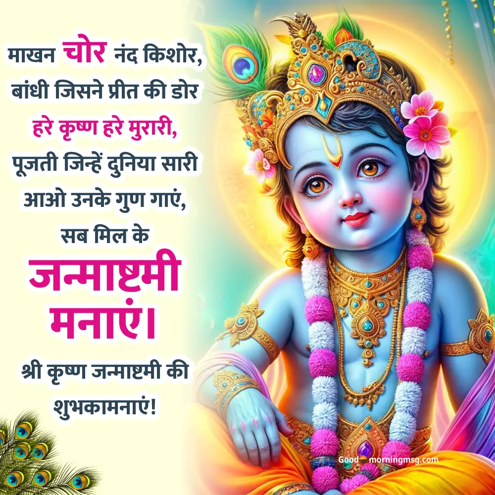 Happy Krishna Janmashtami 2025 Hindi And English Greetings