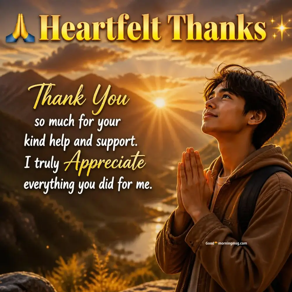 Short Thank You Message To Family And Friends For Support