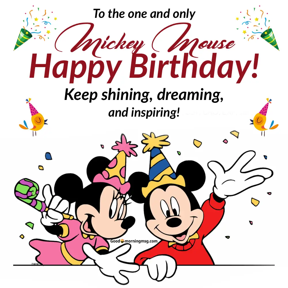 Free Mickey Mouse Happy Birthday Images I Goodmorningmsg