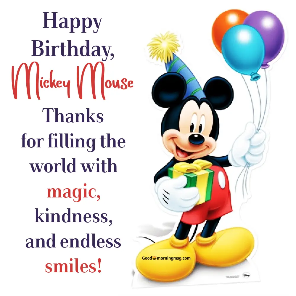 Happy Birthday Mickey Gif I Goodmorningmsg