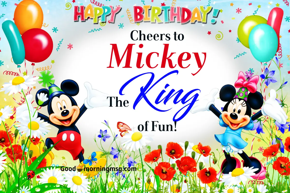 Happy Birthday Mickey Mouse I Goodmorningmsg