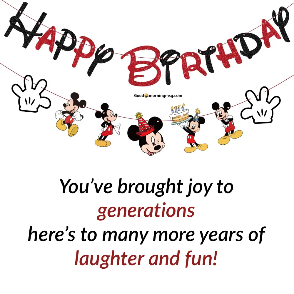 Happy Birthday Mickey Mouse Images Free Download I Goodmorningmsg