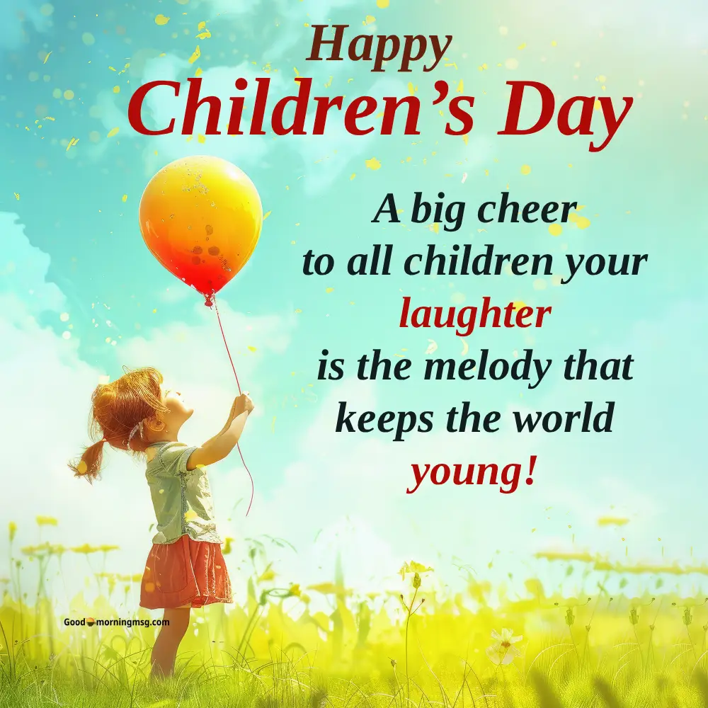 Happy Childrens Day Banner I Goodmorningmsg