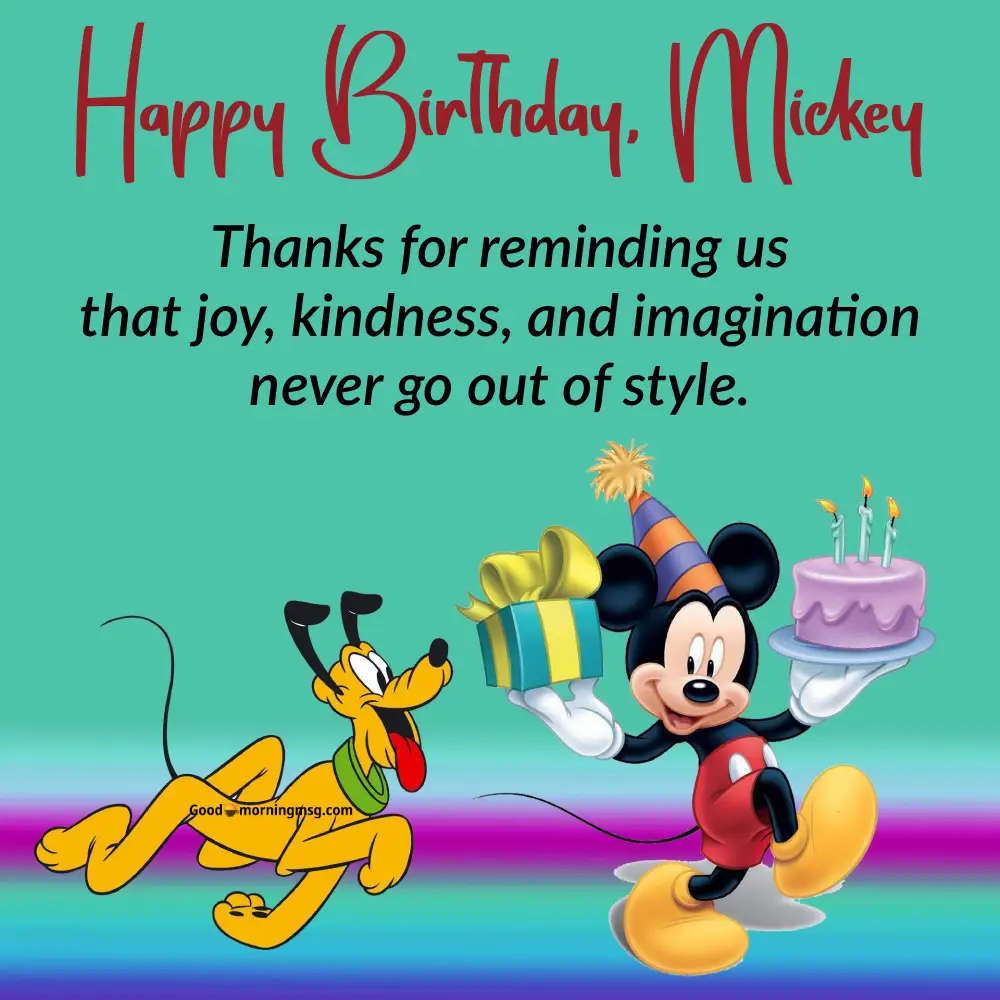 Mickey Mouse Birthday Wishes I Goodmorningmsg