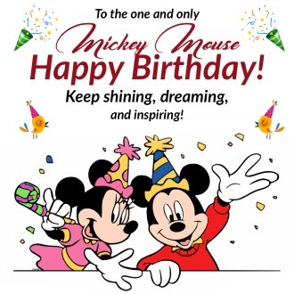 Mickey Mouse Birthday Wishes Images I Goodmorningmsg