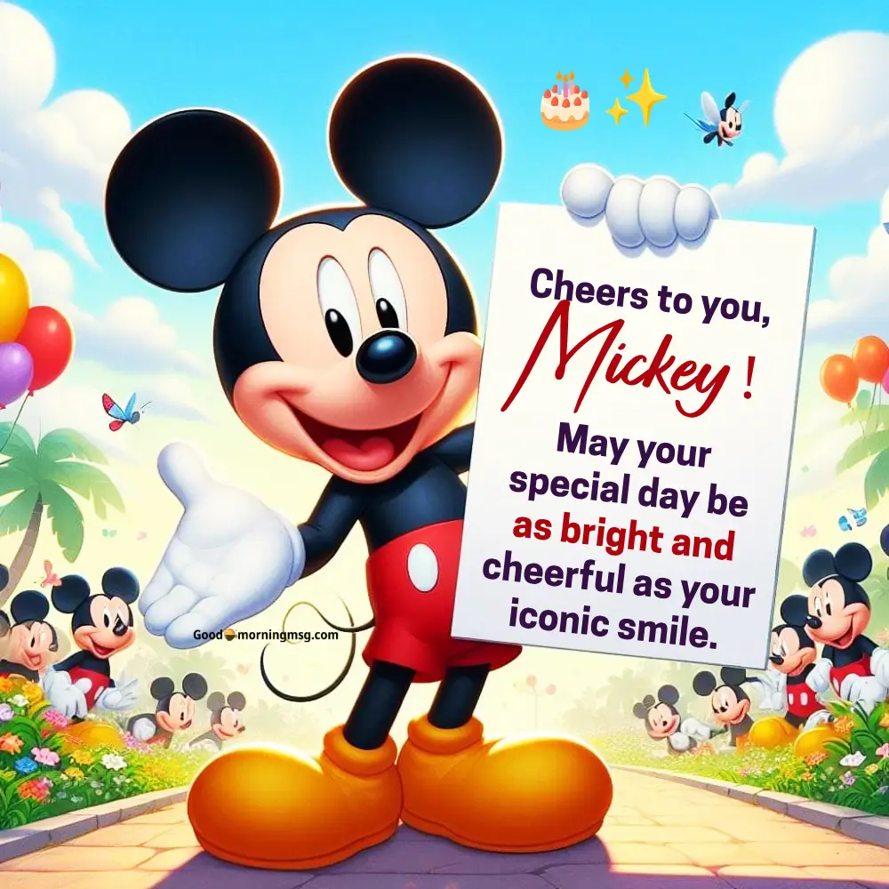Mickey Mouse Happy Birthday Wishes I Goodmorningmsg