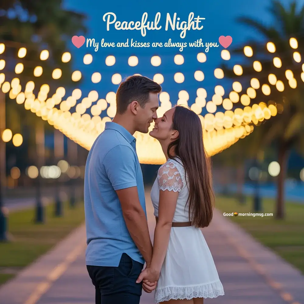 Romantic Sweet Dreams Lover Good Night Kiss