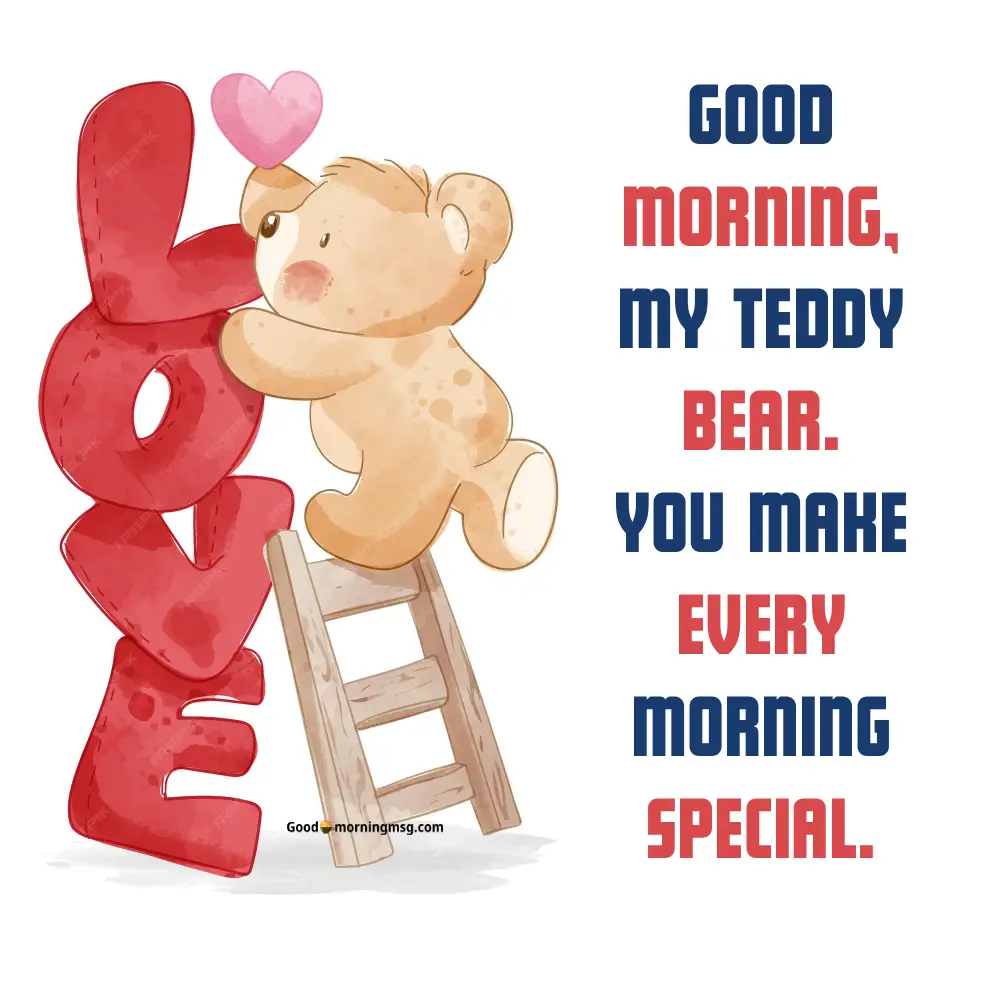 Animated Cute Good Morning Teddy Bear