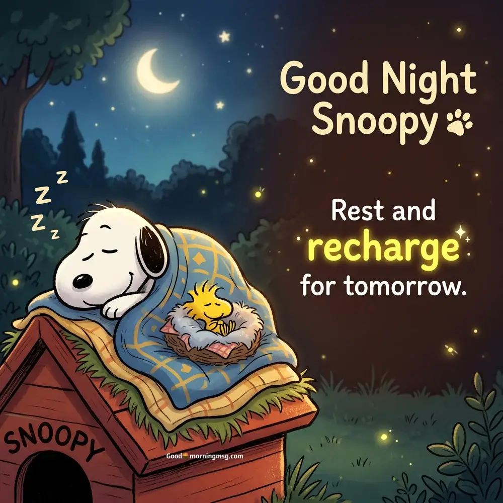 Cozy Good Night Snoopy Relaxing & Calm Moments