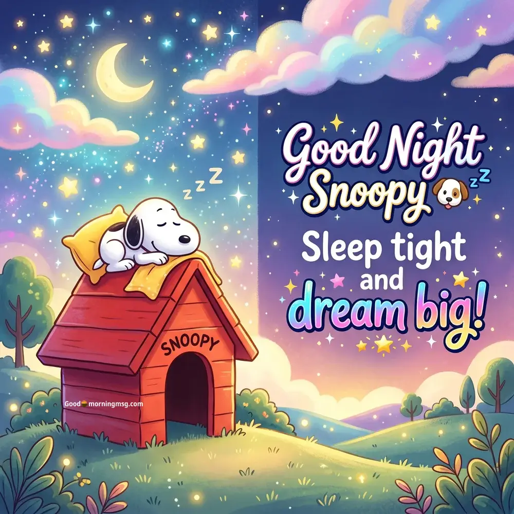 Cute Good Night Snoopy