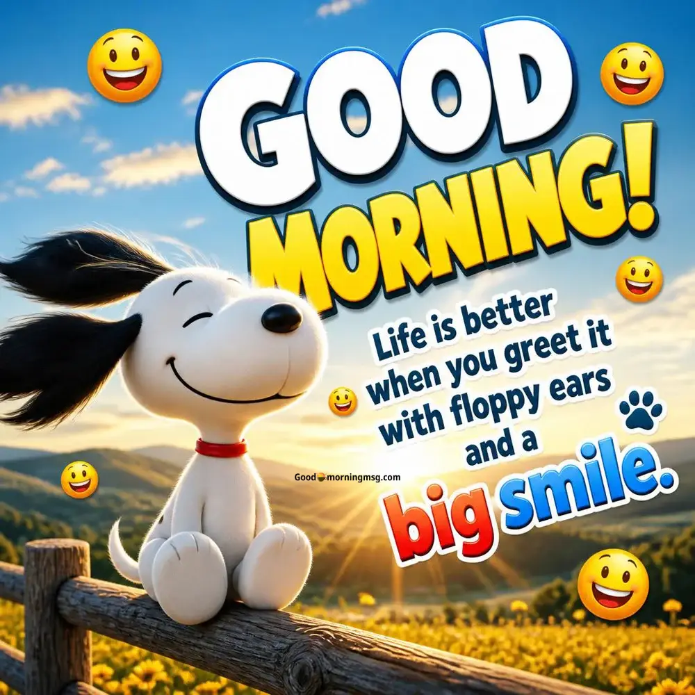 Good Morning Snoopy Rainy Day
