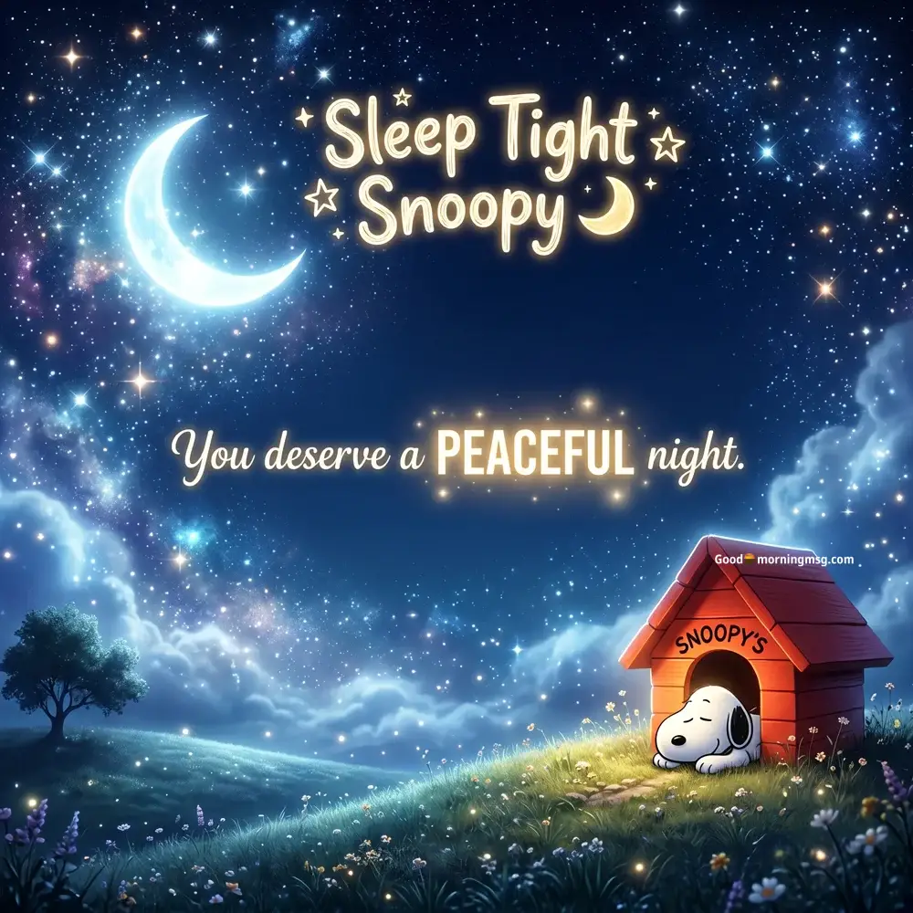 Good Night Snoopy And Woodstock