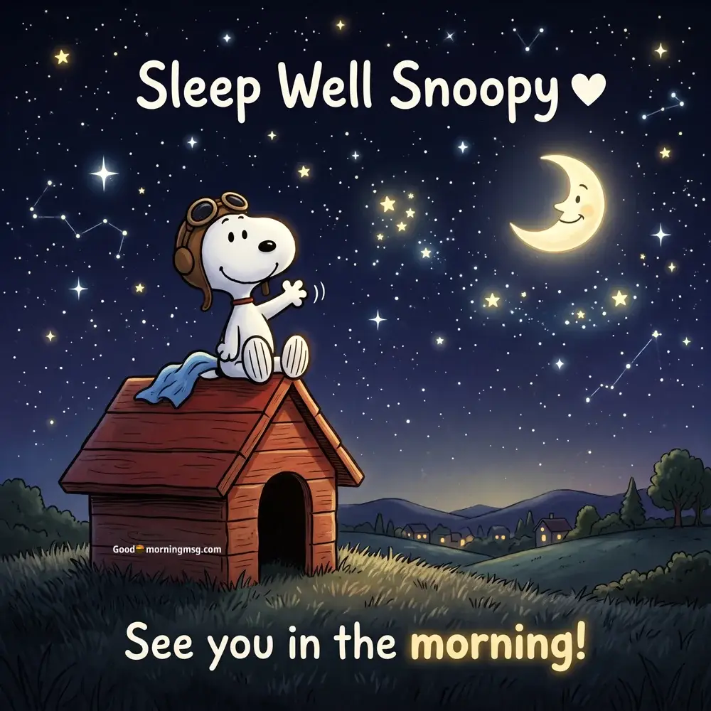 Hug Good Night Snoopy