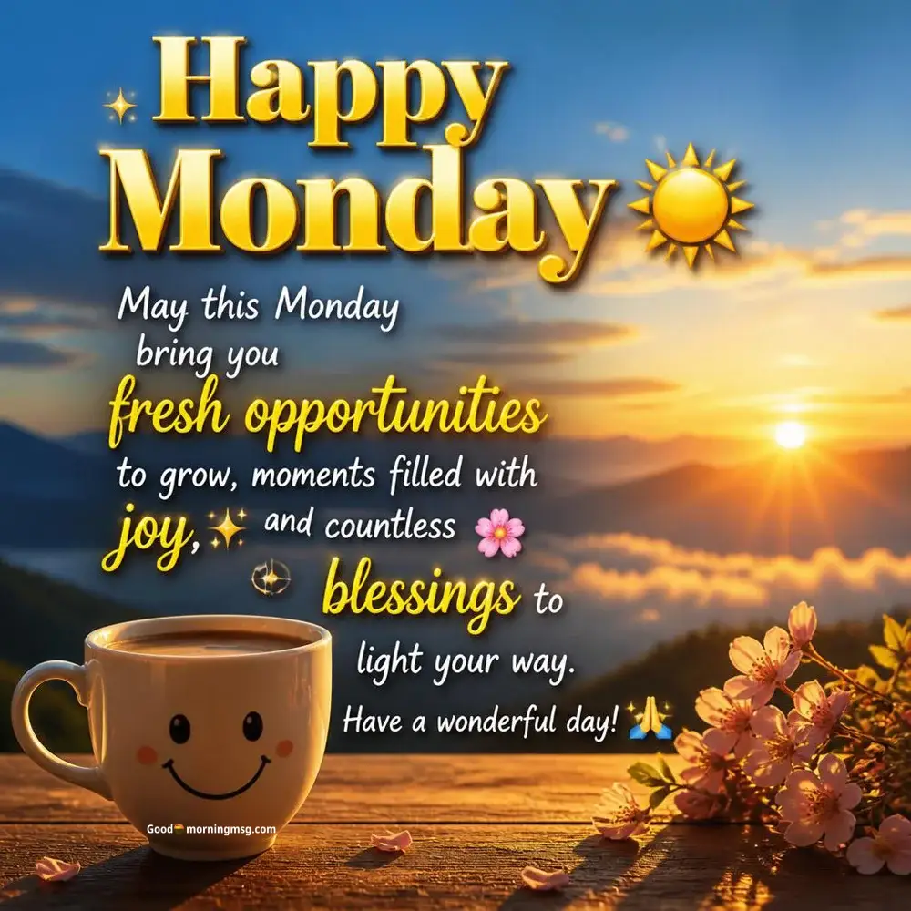Inspirational Good Morning Monday Blessings Images And Quotes