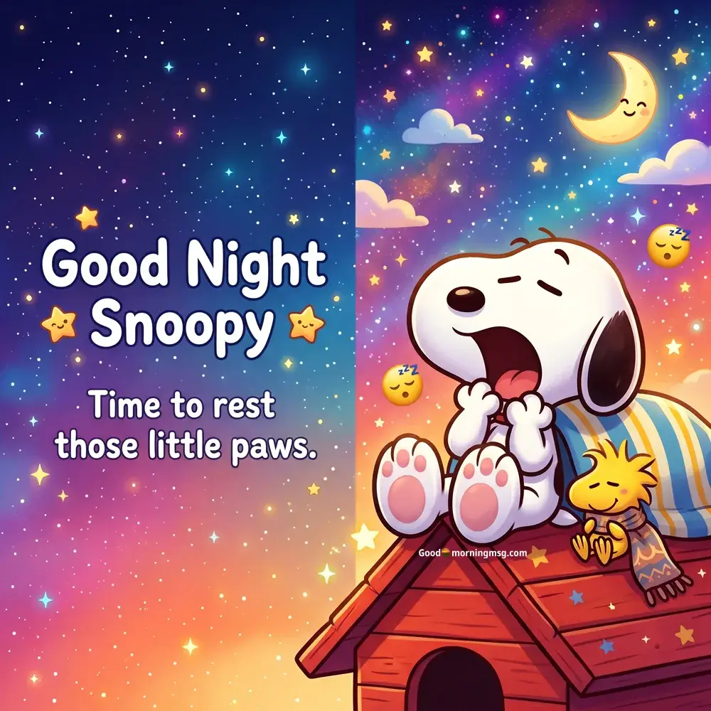 Snoopy Good Night Gif
