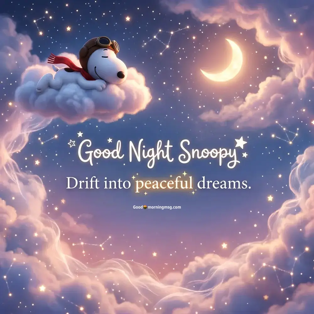 Sweet Dream Hug Good Night Snoopy