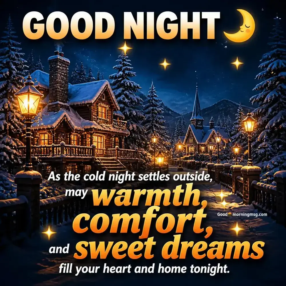 120+ Beautiful Cozy Good Night Winter Images