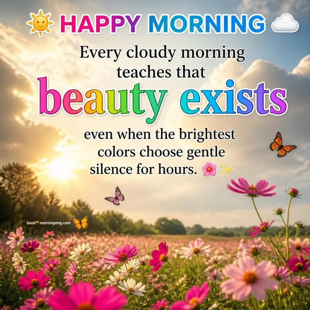 Beautiful Cloudy Good Morning Wishes To Brighten Your Day Today