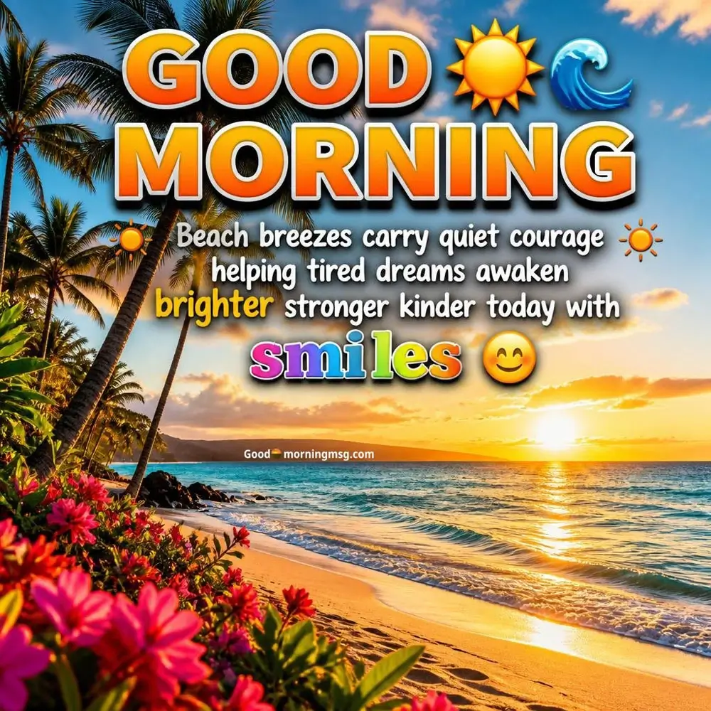 Beautiful Good Morning Beach Images