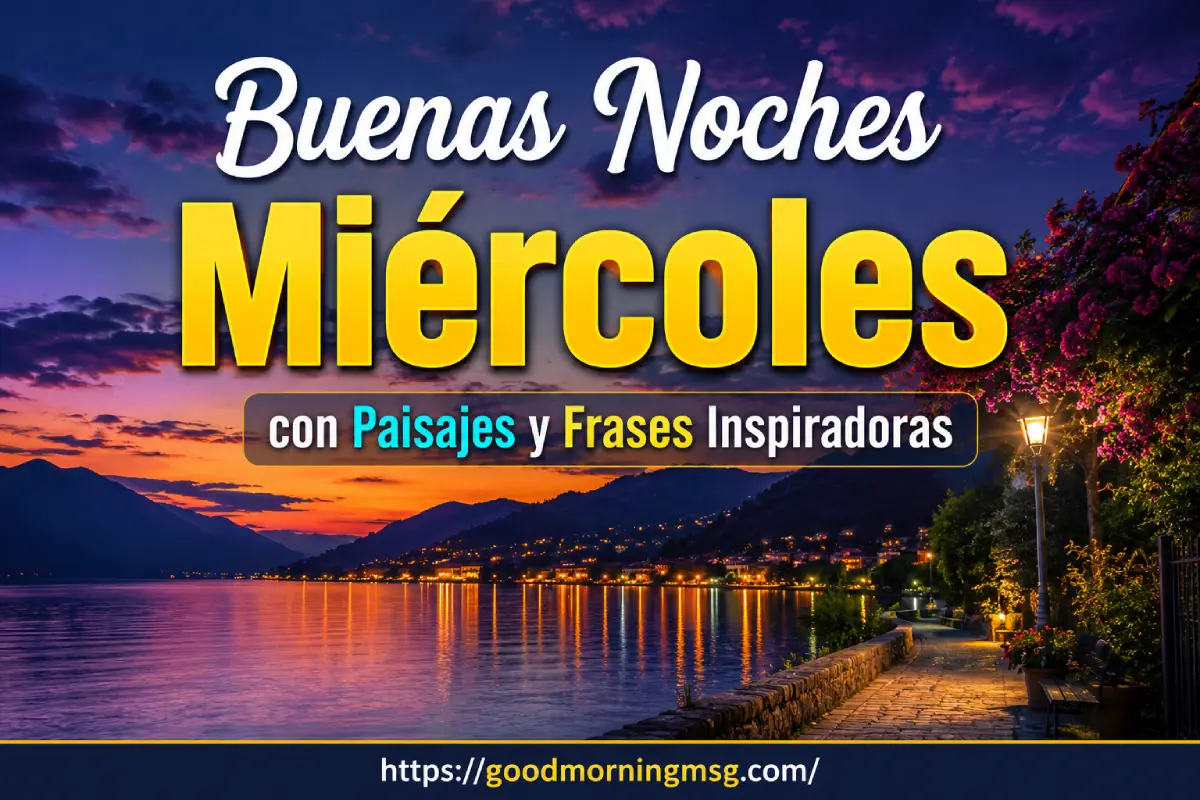 Buenas Noches Miércoles Con Paisajes Y Frases Inspiradoras