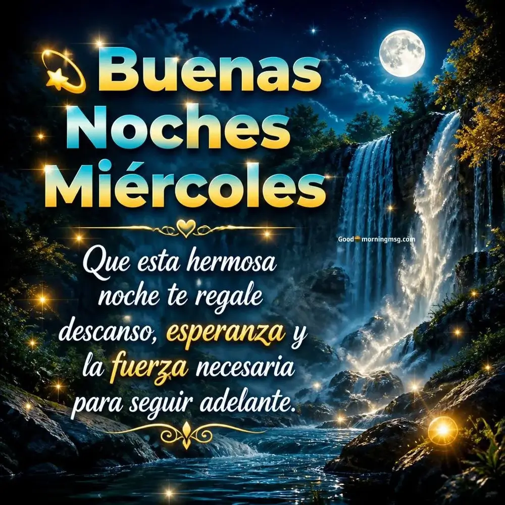 Buenas Noches Miércoles Con Paisajes Y Frases Inspiradoras